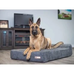 Big Barker 7" Headrest Orthopedic Pillow Dog Bed With Removable Cover -Blue Buffalos Shop 201659 PT2. AC SS1800 V1599082275