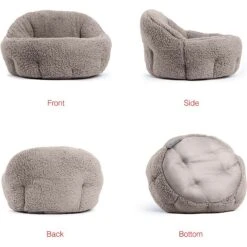 Best Friends By Sheri Sherpa Deep Dish Bolster Cat & Dog Bed W/Blanket & Plush Bone -Blue Buffalos Shop 201952 PT2. AC SS1800 V1601330760