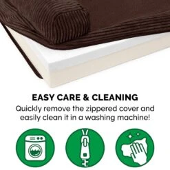 FurHaven Chaise Lounge Memory Top Cat & Dog Bed With Removable Cover -Blue Buffalos Shop 206599 PT6. AC SS1800 V1585666371