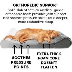 FurHaven Minky Plush Luxe Lounger Orthopedic Cat & Dog Bed With Removable Cover -Blue Buffalos Shop 206687 PT6. AC SS1800 V1625264282