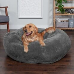 FurHaven Plush Ball Pillow Dog Bed With Removable Cover