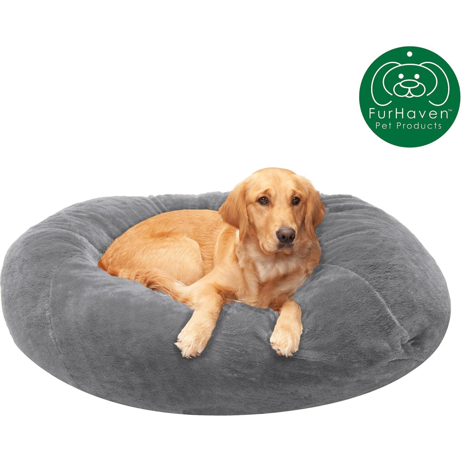 FurHaven Plush Ball Pillow Dog Bed With Removable Cover 6 FurHaven Plush Ball Pillow Dog Bed With Removable Cover - Image 4