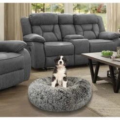 Bessie + Barnie Ultra Plush Deluxe Comfort Snuggle Bolster Cat & Dog Bed