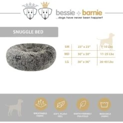 Bessie + Barnie Ultra Plush Deluxe Comfort Snuggle Bolster Cat & Dog Bed -Blue Buffalos Shop 213343 PT5. AC SS1800 V1579202385