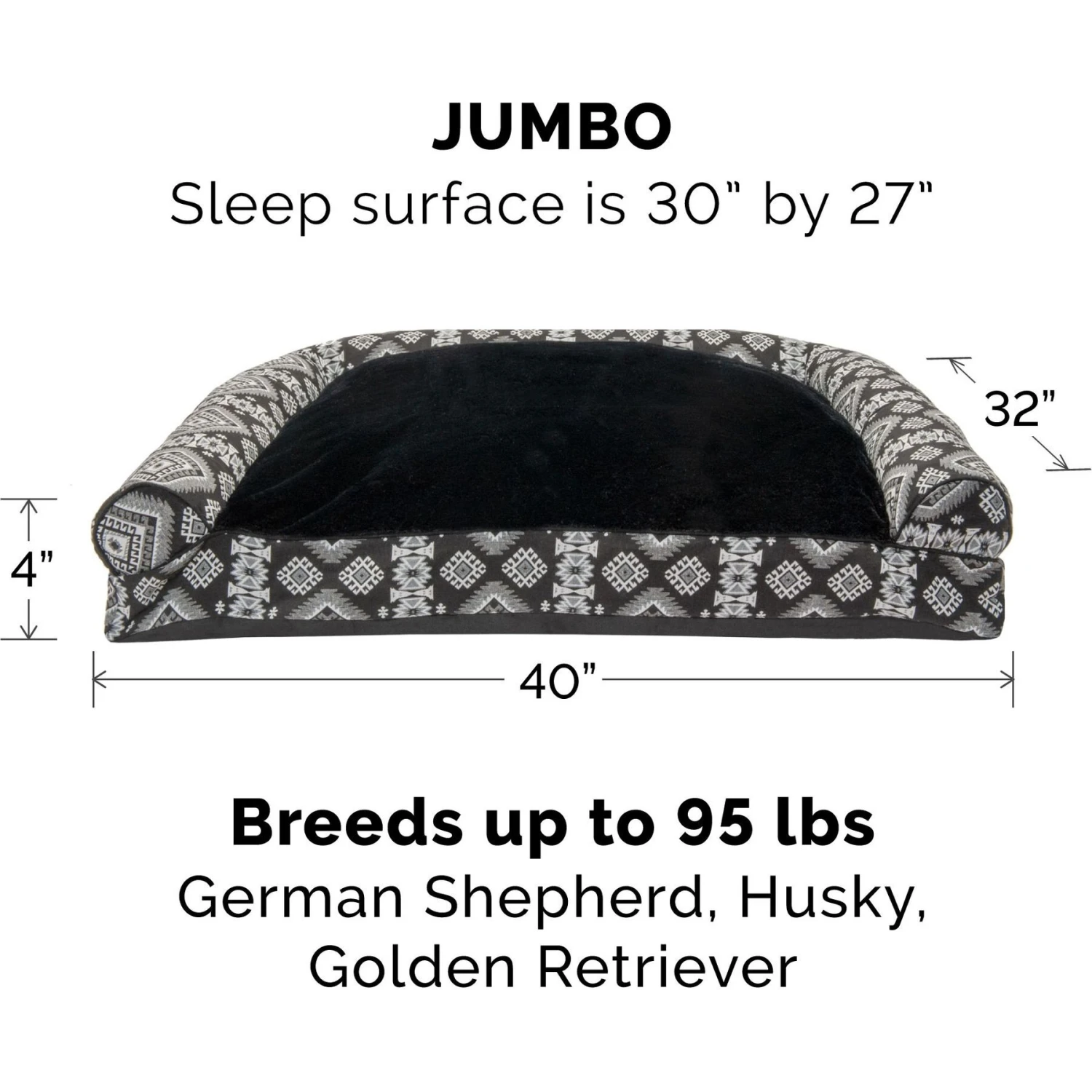 FurHaven Southwest Kilim Bolster Cat & Dog Bed 6 FurHaven Southwest Kilim Bolster Cat & Dog Bed - Image 4