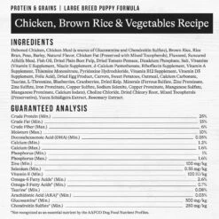 American Journey Protein & Grains Large Breed Puppy Chicken, Brown Rice & Vegetables Recipe Dry Dog Food, 28-lb Bag -Blue Buffalos Shop 214833 PT8. AC SS1800 V1680624892