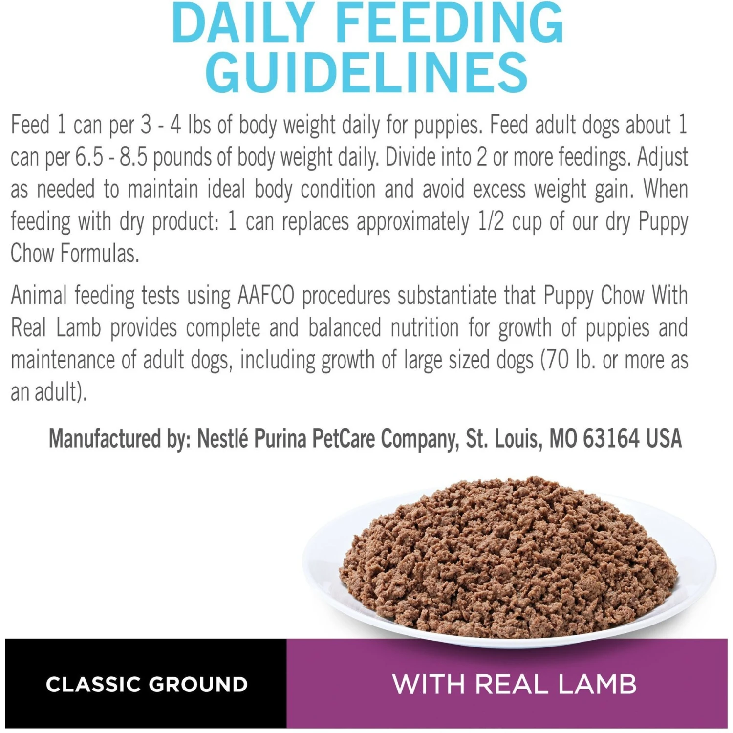 Puppy Chow Classic Ground Lamb Pate Wet Puppy Food, 5.5-oz Can, Case Of 24 11 Puppy Chow Classic Ground Lamb Pate Wet Puppy Food, 5.5-oz Can, Case Of 24 - Image 9