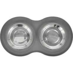 Frisco Double Stainless Steel Pet Bowl With Silicone Mat -Blue Buffalos Shop 215986 PT3. AC SS1800 V1591020066