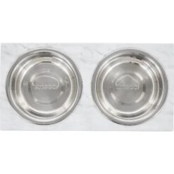Frisco Marble Print Stainless Steel Double Elevated Dog Bowl -Blue Buffalos Shop 216017 PT3. AC SS1800 V1591020397