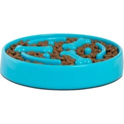 Frisco Bone Shaped Ridges Slow Feed Bowl -Blue Buffalos Shop 216041 PT3. AC SS1800 V1591020674