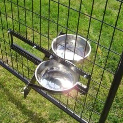 Lucky Dog Rotating Double Bowl Dog Kennel System -Blue Buffalos Shop 217596 PT2. AC SS1800 V1582640291