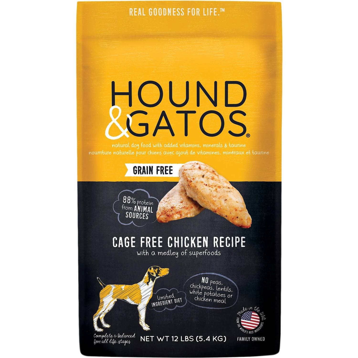 Hound & Gatos Grain-Free Cage Free Chicken Recipe Dry Dog Food 3 Hound & Gatos Grain-Free Cage Free Chicken Recipe Dry Dog Food