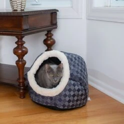 Armarkat Cuddle Cave Dog & Cat Bed, Blue Checkered -Blue Buffalos Shop 219068 PT4. AC SS1800 V1603334199