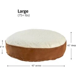 Happy Hounds Scooter Deluxe Round Pillow Dog Bed With Removable Cover -Blue Buffalos Shop 219139 PT5. AC SS1800 V1700690023