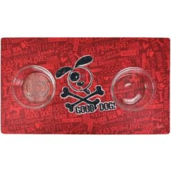 Drymate Red Good Dog Cross Bones Dog Bowl Place Mat -Blue Buffalos Shop 222047 PT2. AC SS1800 V1651156333