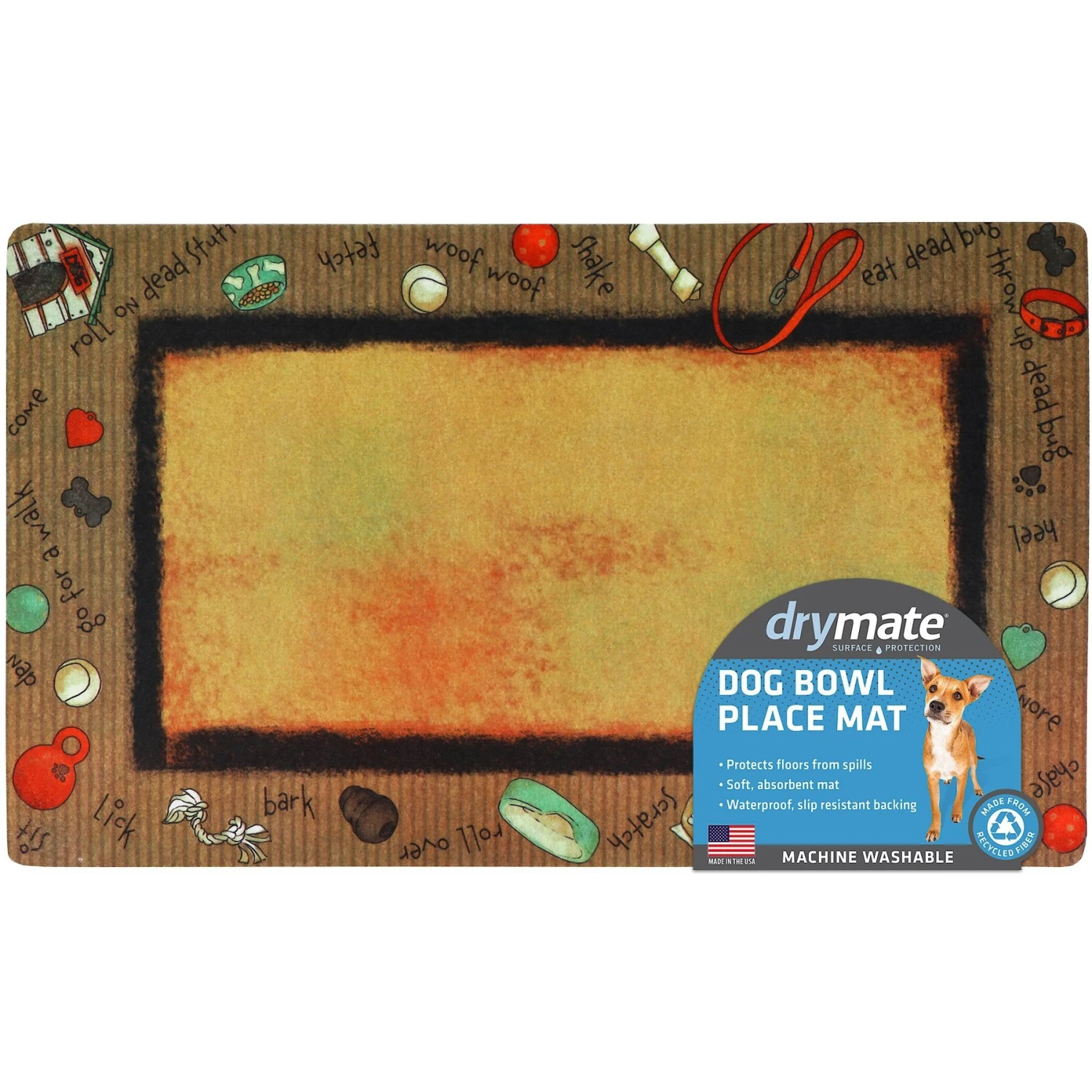 Drymate Bow Wow Border Dog Bowl Place Mat 8 Drymate Bow Wow Border Dog Bowl Place Mat - Image 6