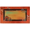 Drymate Red Border Red Dog House Dog Bowl Place Mat