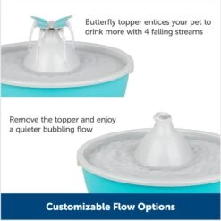 PetSafe Drinkwell Butterfly Dog & Cat Drinking Fountain, 50-oz -Blue Buffalos Shop 222223 PT3. AC SS1800 V1676398825