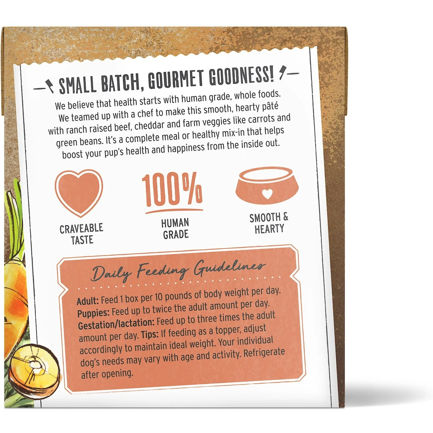 The Honest Kitchen Butcher Block Pate Beef, Cheddar & Farm Veggies Pate Wet Dog Food 4 The Honest Kitchen Butcher Block Pate Beef, Cheddar & Farm Veggies Pate Wet Dog Food - Image 2