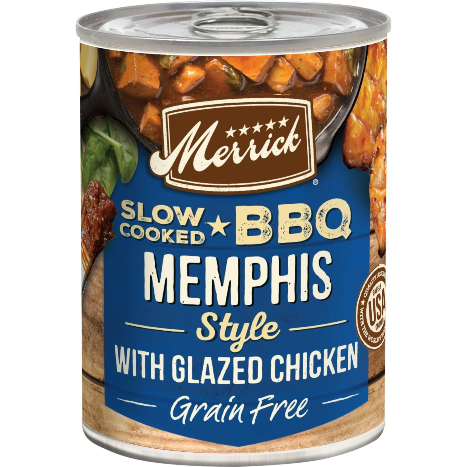 Merrick Grain-Free Wet Dog Food Slow-Cooked BBQ Memphis Style With Glazed Chicken 3 Merrick Grain-Free Wet Dog Food Slow-Cooked BBQ Memphis Style With Glazed Chicken