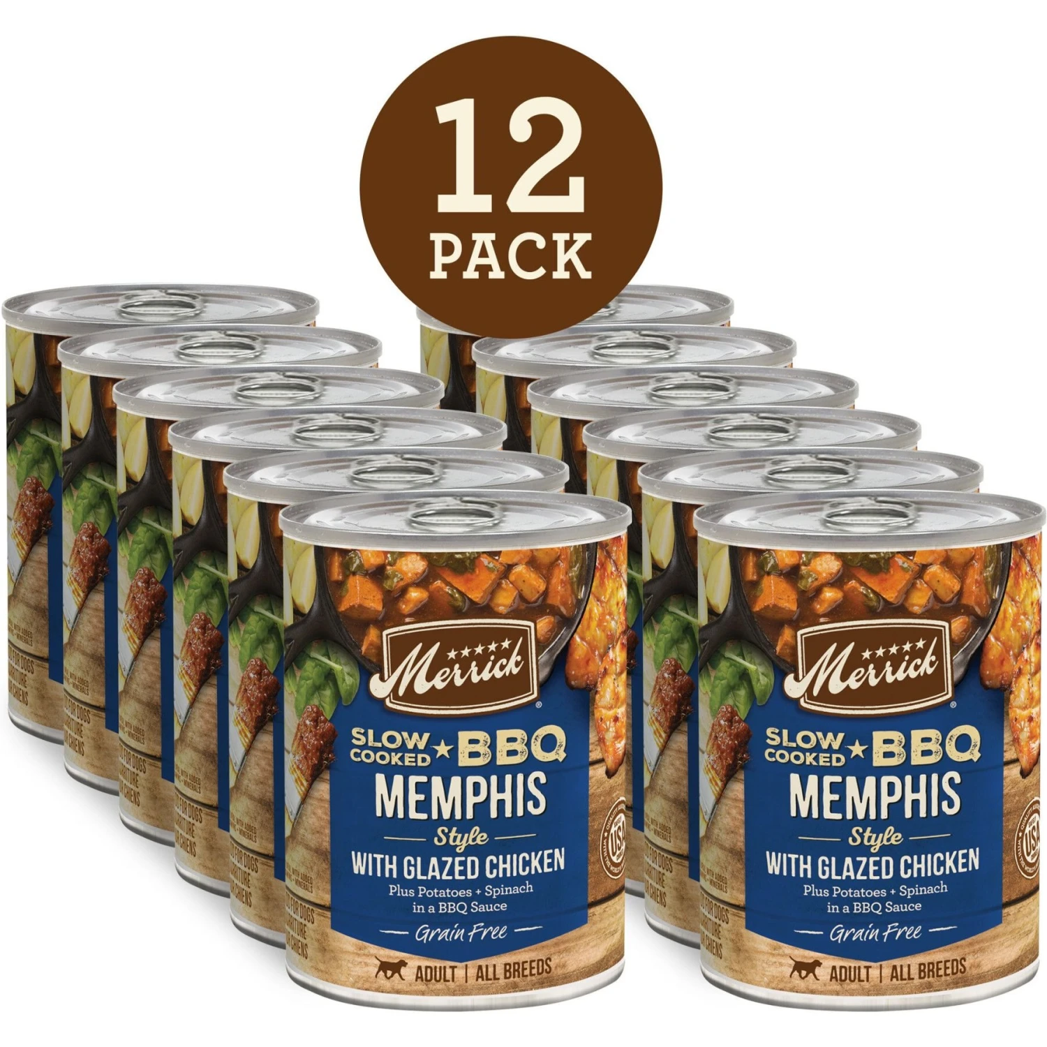 Merrick Grain-Free Wet Dog Food Slow-Cooked BBQ Memphis Style With Glazed Chicken 4 Merrick Grain-Free Wet Dog Food Slow-Cooked BBQ Memphis Style With Glazed Chicken - Image 2