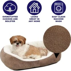 MidWest Overstuffed Micro-Terry Cuddle Dog & Cat Bed -Blue Buffalos Shop 226383 PT2. AC SS1800 V1583959678