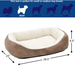 MidWest Overstuffed Micro-Terry Cuddle Dog & Cat Bed -Blue Buffalos Shop 226383 PT3. AC SS1800 V1583959717