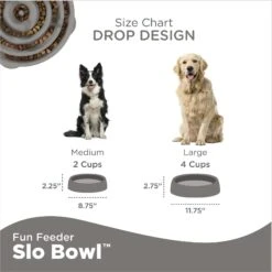 Outward Hound Fun Feeder Drop Dog Bowl, Grey -Blue Buffalos Shop 226744 PT3. AC SS1800 V1694457213