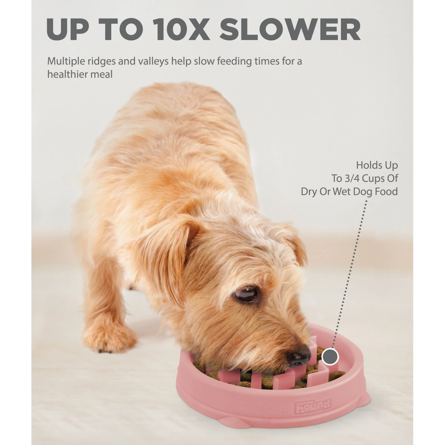 Outward Hound Non-Skid Plastic Slow Feeder Wave Dog Bowl 5 Outward Hound Non-Skid Plastic Slow Feeder Wave Dog Bowl - Image 3