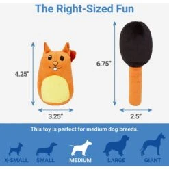 Frisco Retro Smack-a-Squirrel Hide & Seek Puzzle Plush Squeaky Dog Toy -Blue Buffalos Shop 230313 PT2. AC SS1800 V1599945055