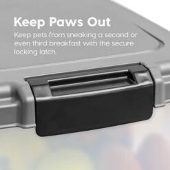 IRIS USA 3-Piece WeatherPro Airtight Stackable Dog, Cat & Bird Food Storage Container Combo With Scoop & Treat Box -Blue Buffalos Shop 231627 PT5. AC SS1800 V1586959432