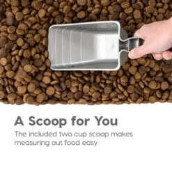 IRIS USA 3-Piece WeatherPro Airtight Stackable Dog, Cat & Bird Food Storage Container Combo With Scoop & Treat Box -Blue Buffalos Shop 231627 PT6. AC SS1800 V1586959448