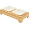 Frisco Square Melamine Dog & Cat Bowl Set With Bamboo Stand -Blue Buffalos Shop 232076 MAIN. AC SS1800 V1605053508