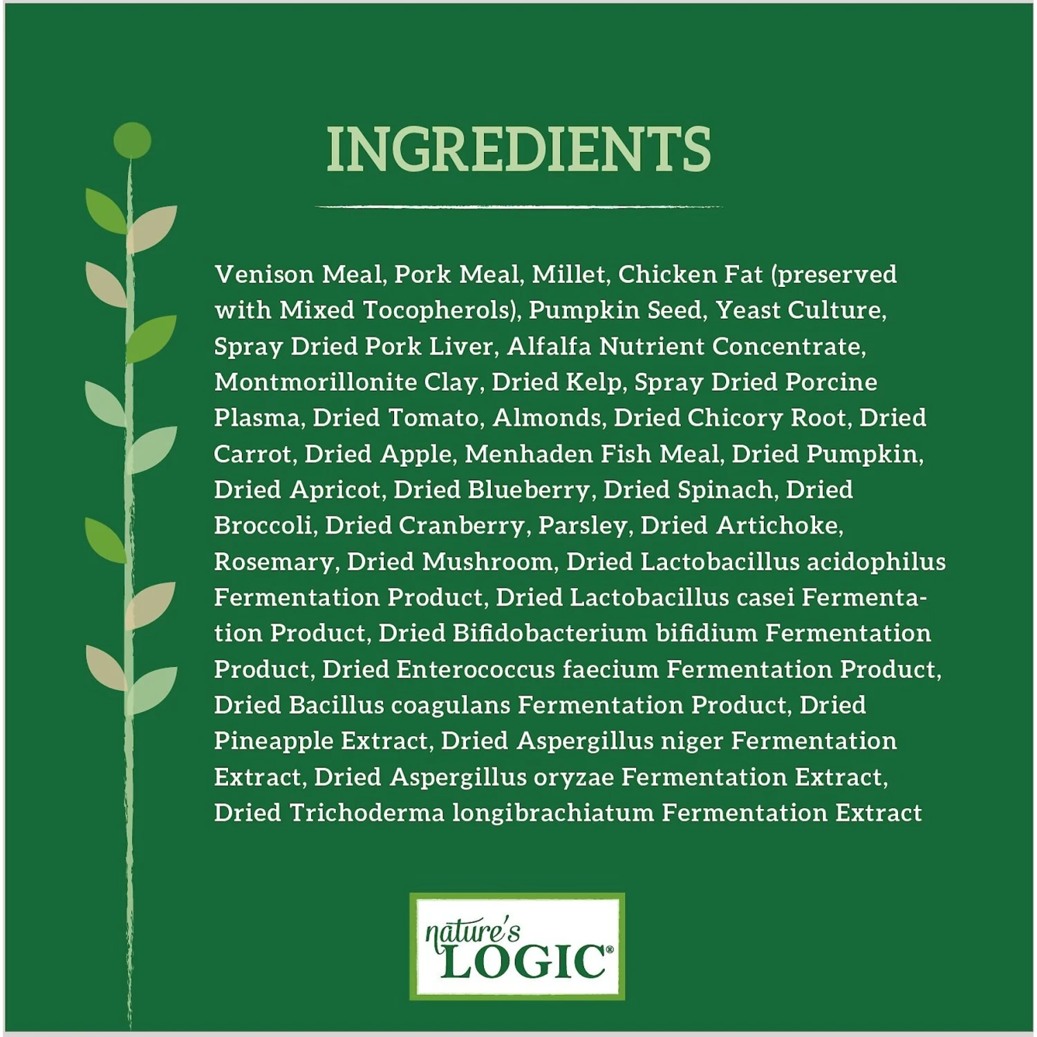 Nature's Logic Canine Venison Meal Feast All Life Stages Dry Dog Food 9 Nature's Logic Canine Venison Meal Feast All Life Stages Dry Dog Food - Image 7