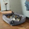 Frisco Velvet Rectangular Bolster Cat & Dog Bed -Blue Buffalos Shop 232181 MAIN. AC SS1800 V1602690494