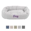 Majestic Pet Palette Heathered Personalized Bagel Cat & Dog Bed