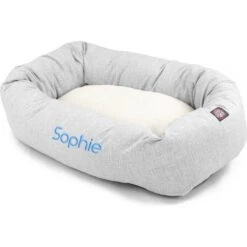 Majestic Pet Palette Heathered Sherpa Personalized Bagel Cat & Dog Bed -Blue Buffalos Shop 234643 PT1. AC SS1800 V1589809316