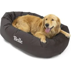 Majestic Pet Velvet Personalized Bagel Cat & Dog Bed -Blue Buffalos Shop 234693 PT4. AC SS1800 V1633964354