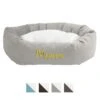Majestic Pet Velvet Sherpa Personalized Bagel Cat & Dog Bed -Blue Buffalos Shop 234715 MAIN. AC SS1800 V1619448775