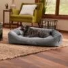 Frisco Rectangular Personalized Bolster Dog Bed W/Removable Cover -Blue Buffalos Shop 234946 MAIN. AC SS1800 V1600207381