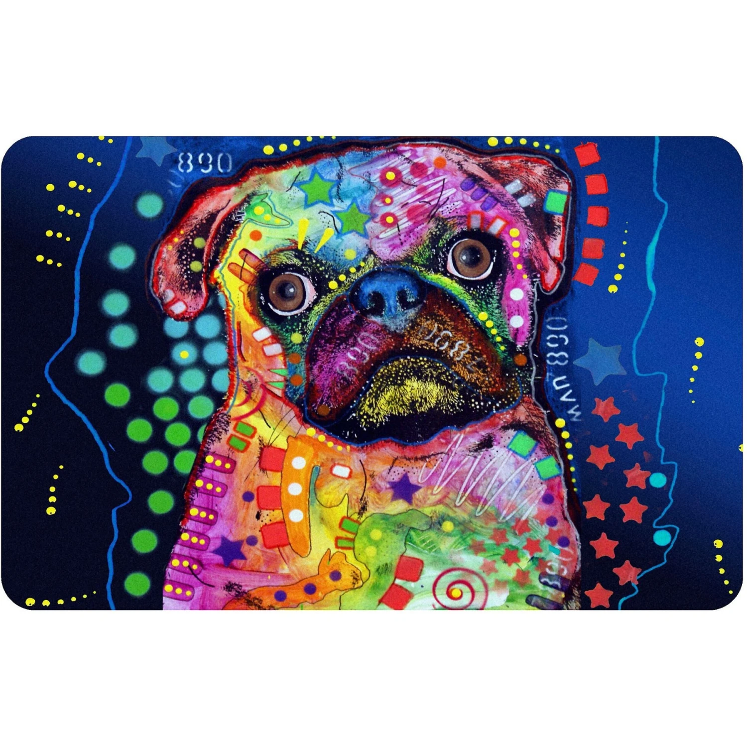 Bungalow Flooring Pug By Dean Russo Place Dog Mat, 36 X 23-in 3 Bungalow Flooring Pug By Dean Russo Place Dog Mat, 36 X 23-in