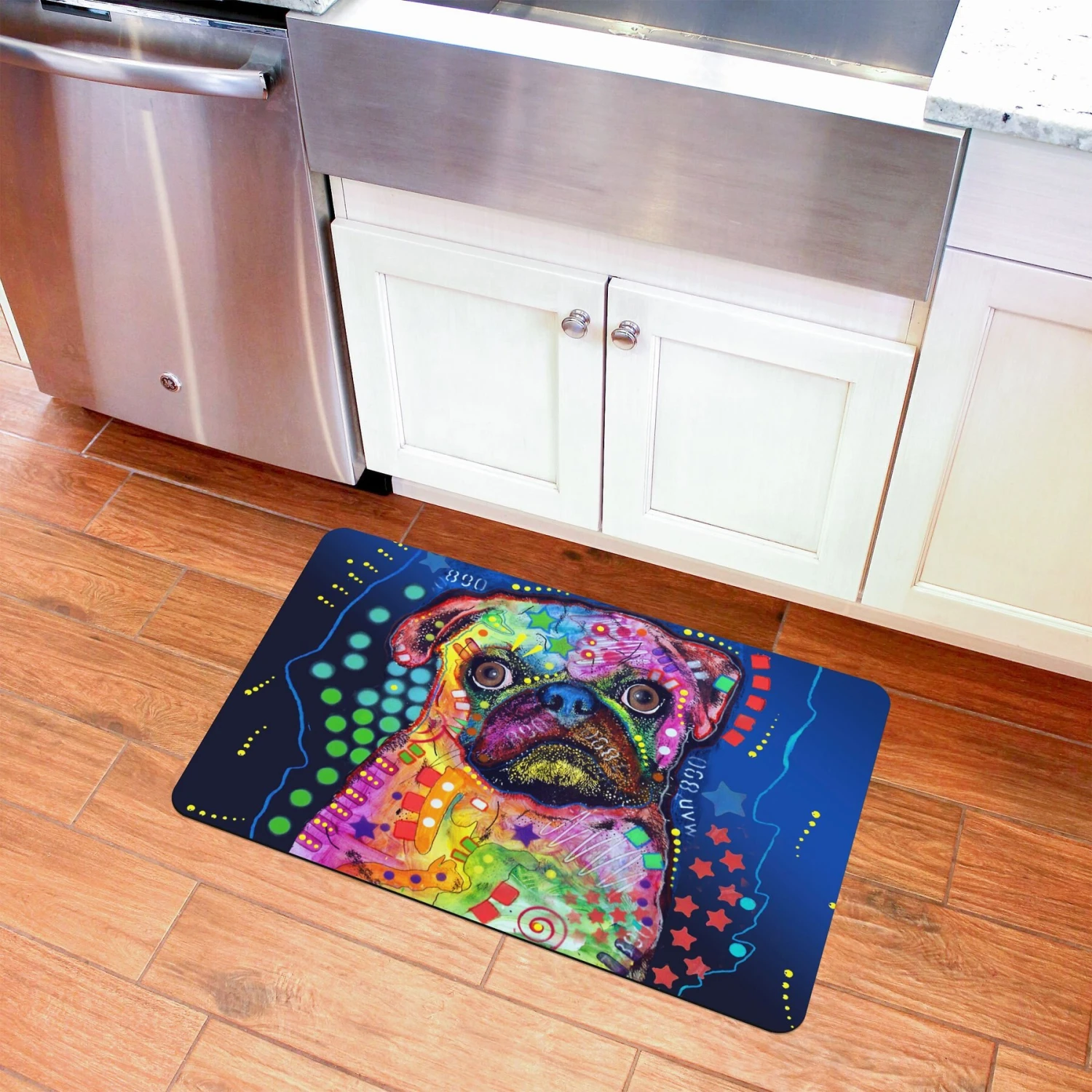 Bungalow Flooring Pug By Dean Russo Place Dog Mat, 36 X 23-in 6 Bungalow Flooring Pug By Dean Russo Place Dog Mat, 36 X 23-in - Image 4