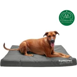 FurHaven Deluxe Oxford Orthopedic Indoor/Outdoor Dog & Cat Bed With Removable Cover -Blue Buffalos Shop 238773 PT3. AC SS1800 V1606359131