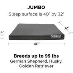 FurHaven Deluxe Oxford Orthopedic Indoor/Outdoor Dog & Cat Bed With Removable Cover -Blue Buffalos Shop 238773 PT4. AC SS1800 V1667228151