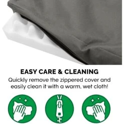 FurHaven Deluxe Oxford Orthopedic Indoor/Outdoor Dog & Cat Bed With Removable Cover -Blue Buffalos Shop 238773 PT7. AC SS1800 V1606391225