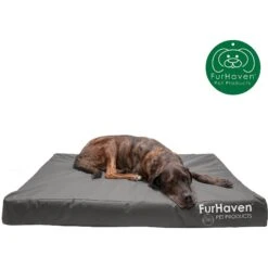 FurHaven Deluxe Oxford Memory Foam Indoor/Outdoor Dog & Cat Bed With Removable Cover -Blue Buffalos Shop 238798 PT3. AC SS1800 V1606354612