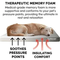 FurHaven Deluxe Oxford Memory Foam Indoor/Outdoor Dog & Cat Bed With Removable Cover -Blue Buffalos Shop 238798 PT6. AC SS1800 V1606357015