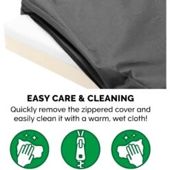 FurHaven Deluxe Oxford Memory Foam Indoor/Outdoor Dog & Cat Bed With Removable Cover -Blue Buffalos Shop 238798 PT7. AC SS1800 V1606360033