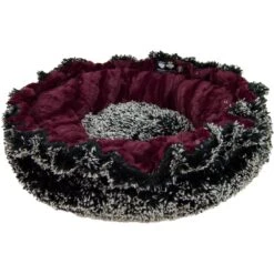 Bessie + Barnie Ultra Plush Luxury Shag Deluxe Lily Pod Reversible Pillow Cat & Dog Bed