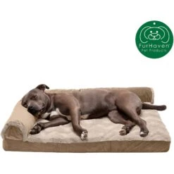 FurHaven Wave Fur & Velvet Orthopedic Deluxe Chaise Dog & Cat Bed 14 FurHaven Wave Fur & Velvet Orthopedic Deluxe Chaise Dog & Cat Bed -Blue Buffalos Shop 244378 PT3. AC SS1800 V1611070470